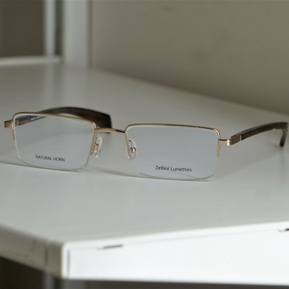 NEW ZELLINI LUNETTES Natural horn Eyeglasses - Picture 1 of 9